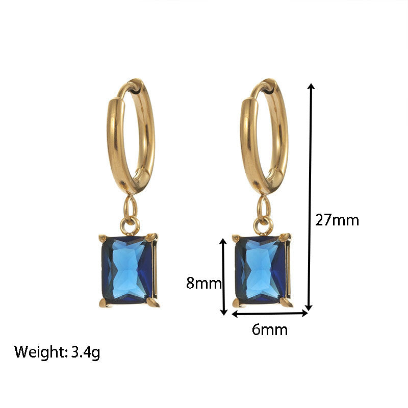 WS-Retro Square earring